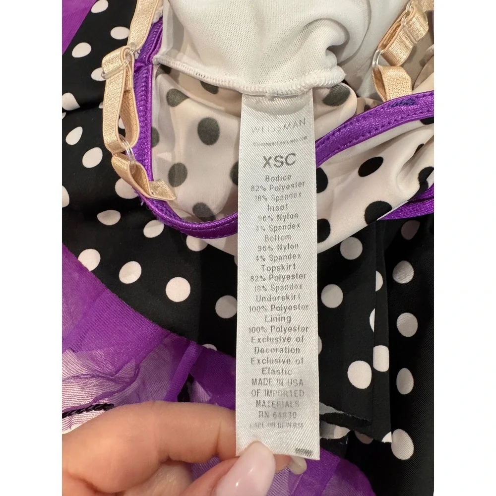Weissman Polka Dot Halter Leotard Skirted Dance‎ Costume Child XS C